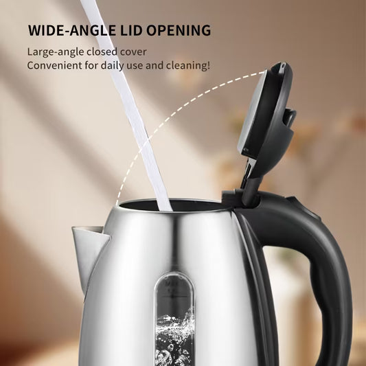 Electric Kettle – Large Capacity, Fast Boiling, Auto Shut-Off & Boil-Dry Protection, Stainless Steel Water Boiler