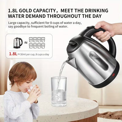 Electric Kettle – Large Capacity, Fast Boiling, Auto Shut-Off & Boil-Dry Protection, Stainless Steel Water Boiler