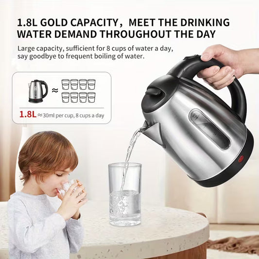 Electric Kettle – Large Capacity, Fast Boiling, Auto Shut-Off & Boil-Dry Protection, Stainless Steel Water Boiler
