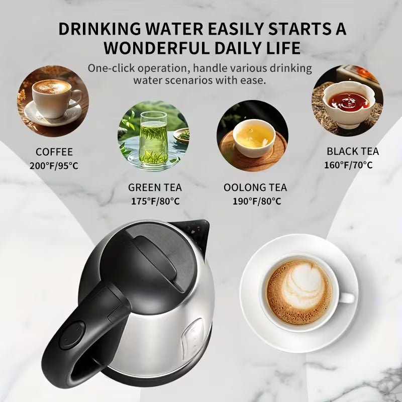 Electric Kettle – Large Capacity, Fast Boiling, Auto Shut-Off & Boil-Dry Protection, Stainless Steel Water Boiler