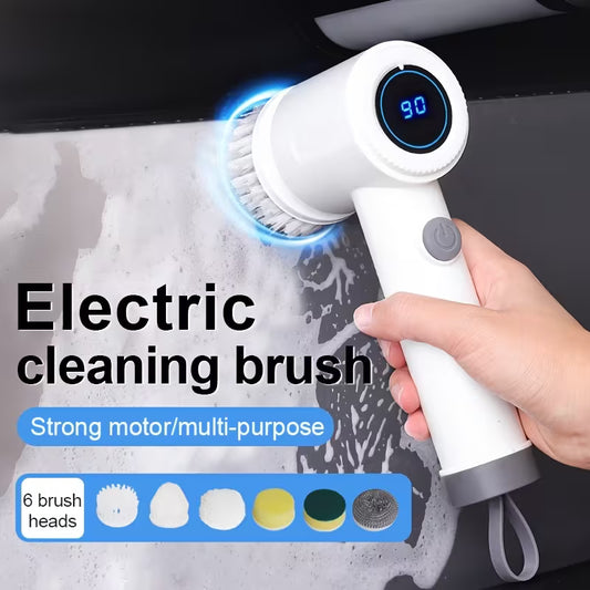Multi-Functional Power Scrub – Electric Cleaning Brush with 5 Heads
