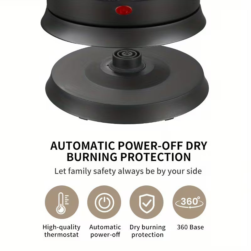 Electric Kettle – Large Capacity, Fast Boiling, Auto Shut-Off & Boil-Dry Protection, Stainless Steel Water Boiler