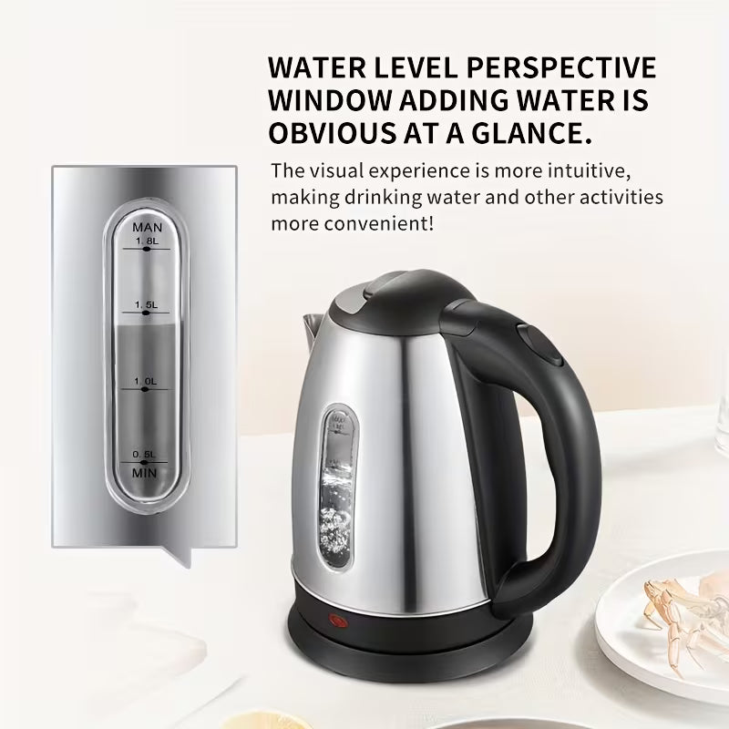 Electric Kettle – Large Capacity, Fast Boiling, Auto Shut-Off & Boil-Dry Protection, Stainless Steel Water Boiler