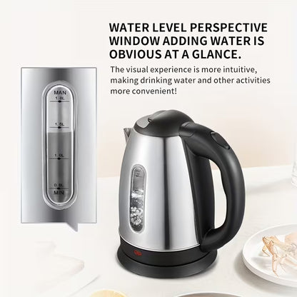 Electric Kettle – Large Capacity, Fast Boiling, Auto Shut-Off & Boil-Dry Protection, Stainless Steel Water Boiler