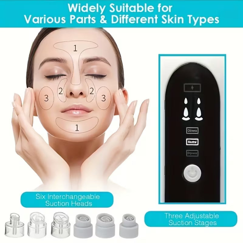 USB Rechargeable Pore Cleaner - Electric Device for Facial Cleansing